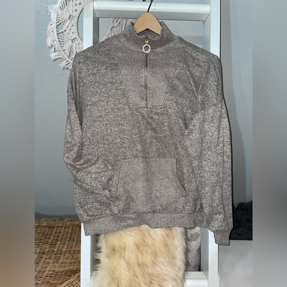 Janet Chung Half-Zip Funnel Neck Sweater – Size L